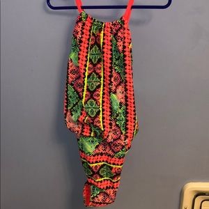 Little Girls Size 10 Multi Color Bathing Suit